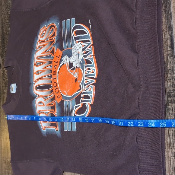 Vintage 1994 Trench Cleveland Browns Sweatshirt Crewneck Graphic Size Large - Picture 9 of 10